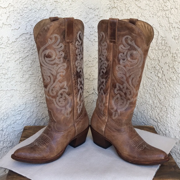 Shyanne Leather Western Cowboy Boots 9 - Picture 6 of 17